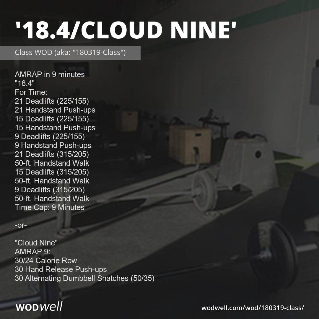 18.4 Cloud Nine WOD