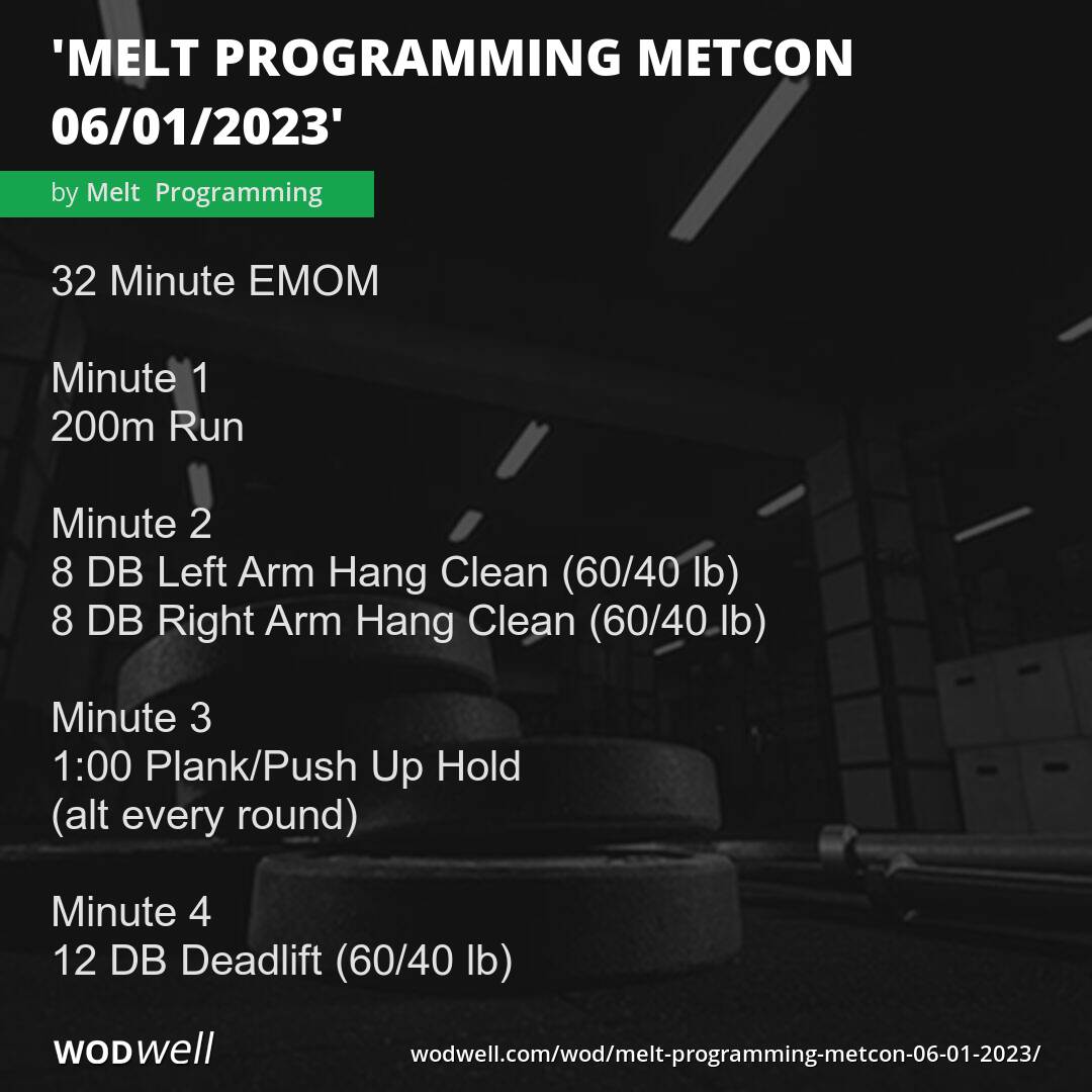 quot Melt Programming MetCon 06/01/2023 quot Workout Coach Creation WOD WODwell quot Melt Programming MetCon 06/01/2023 quot Workout Coach Creation WOD WODwell