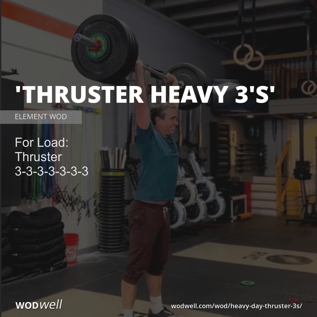 Thruster Heavy 3s Workout Element Wod Wodwell 2388