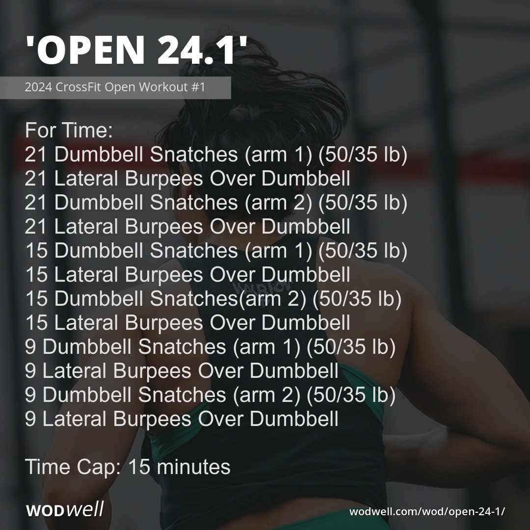 "Open 24.1" Workout, 2024 CrossFit Open Workout 1 WODwell