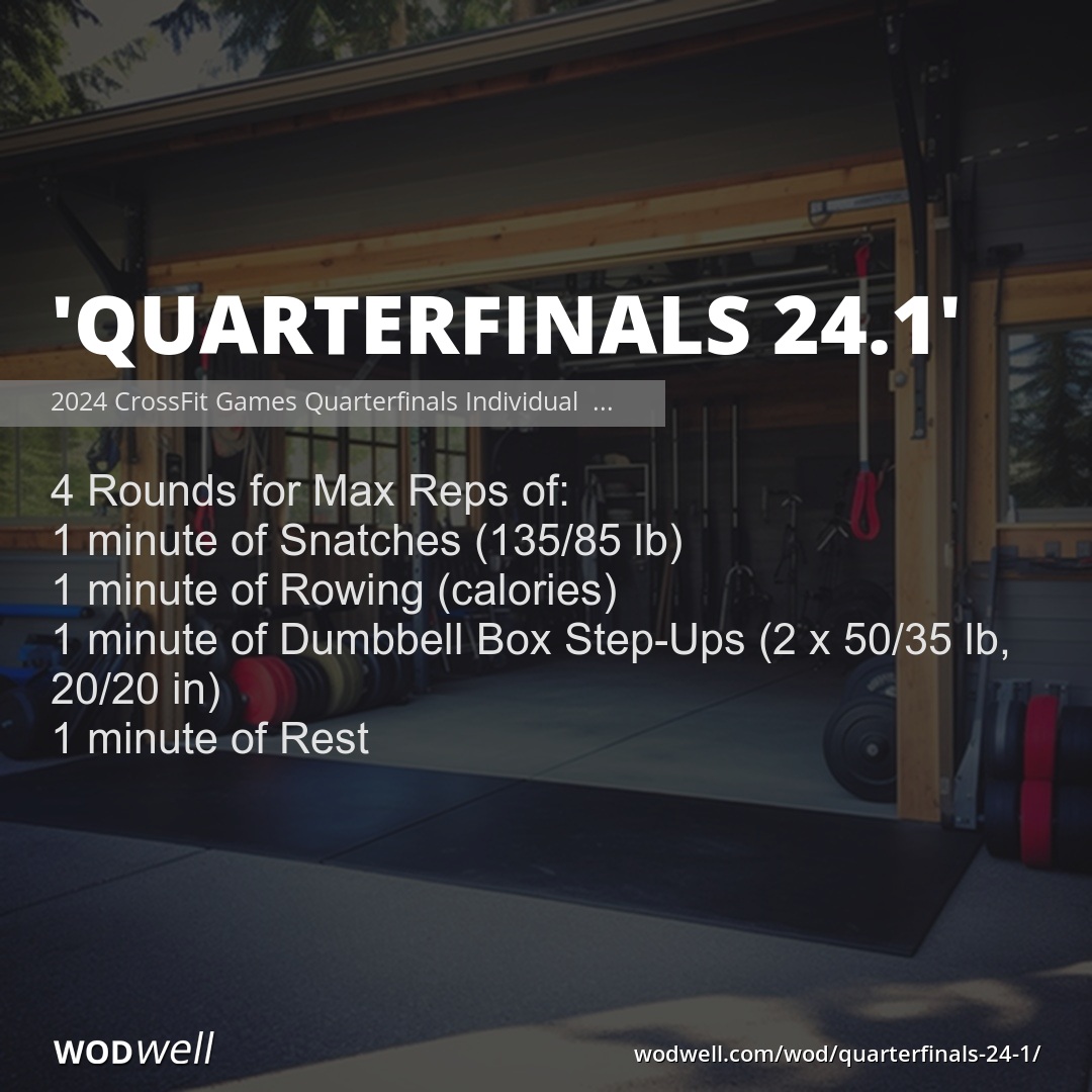 "Quarterfinals 24.1" Workout, 2024 CrossFit Games Quarterfinals