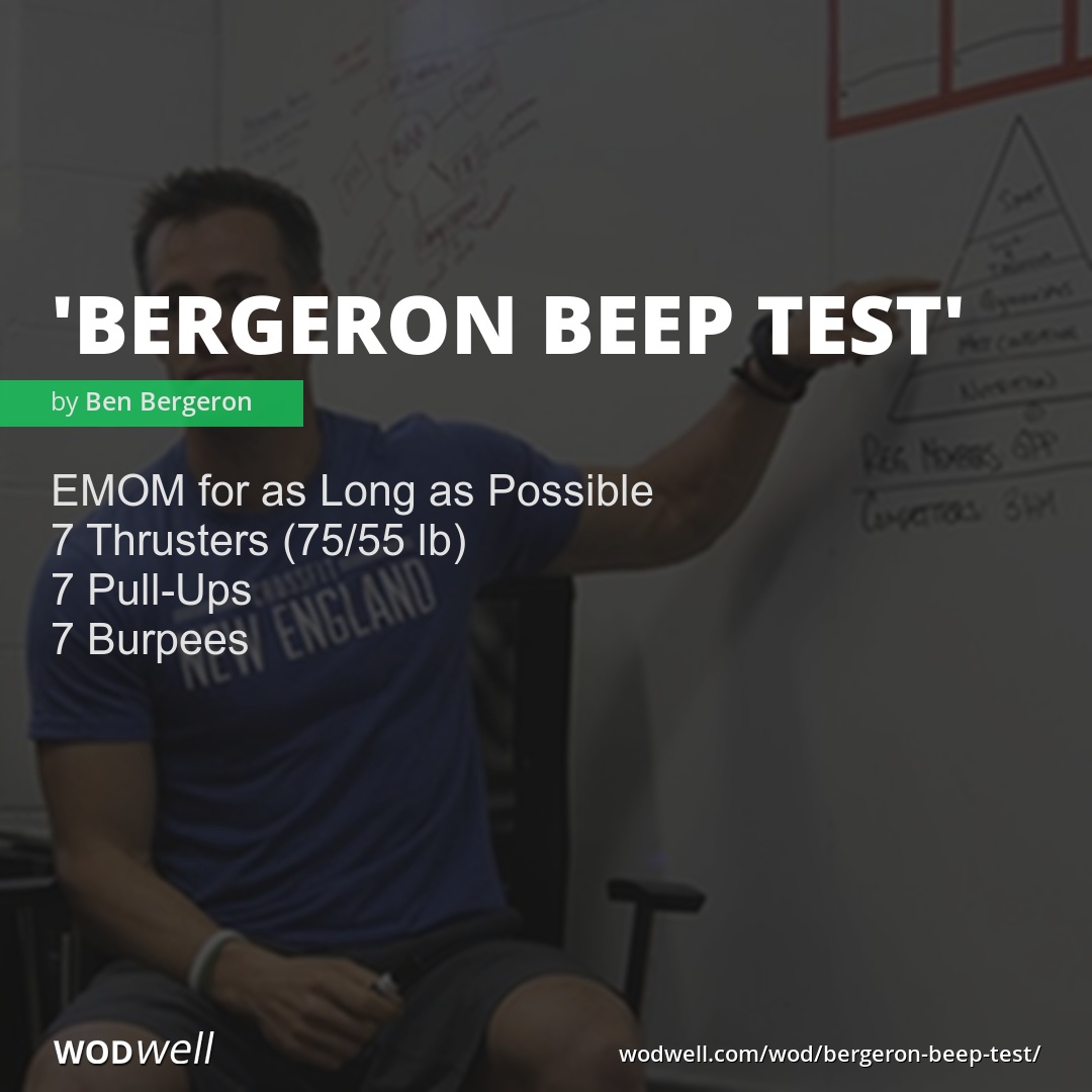 Bergeron Beep Test Workout Crossfit Wod Wodwell