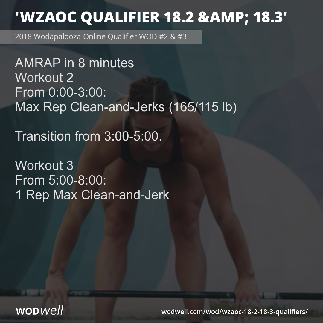 Wzaoc Qualifier 18 2 18 3 Workout Functional Fitness Wod Wodwell