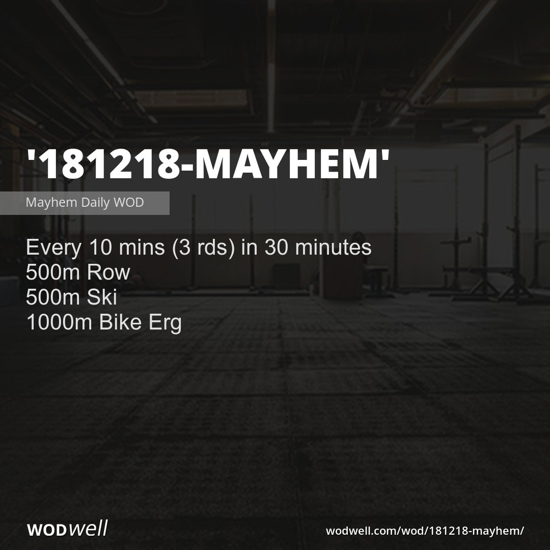 181218 Mayhem WOD 181218-mayhem-wod