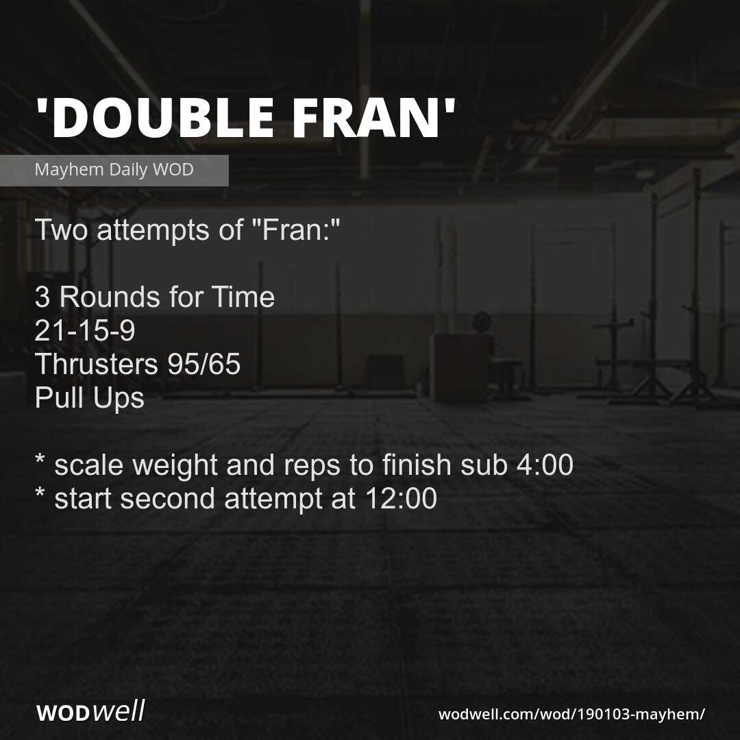 Fran workout cheap