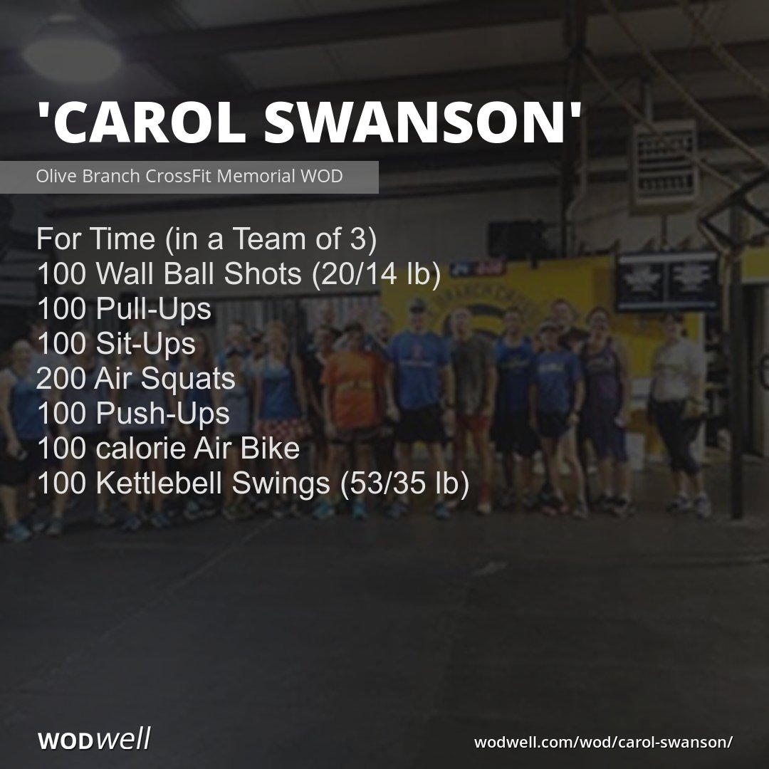 "Carol Swanson" WOD "Carol Swanson" WOD