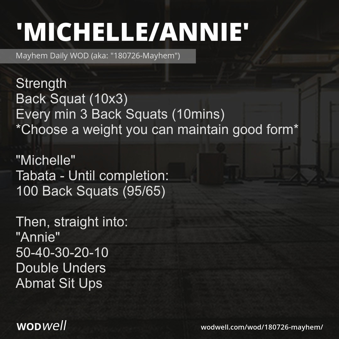 Michelle Annie WOD