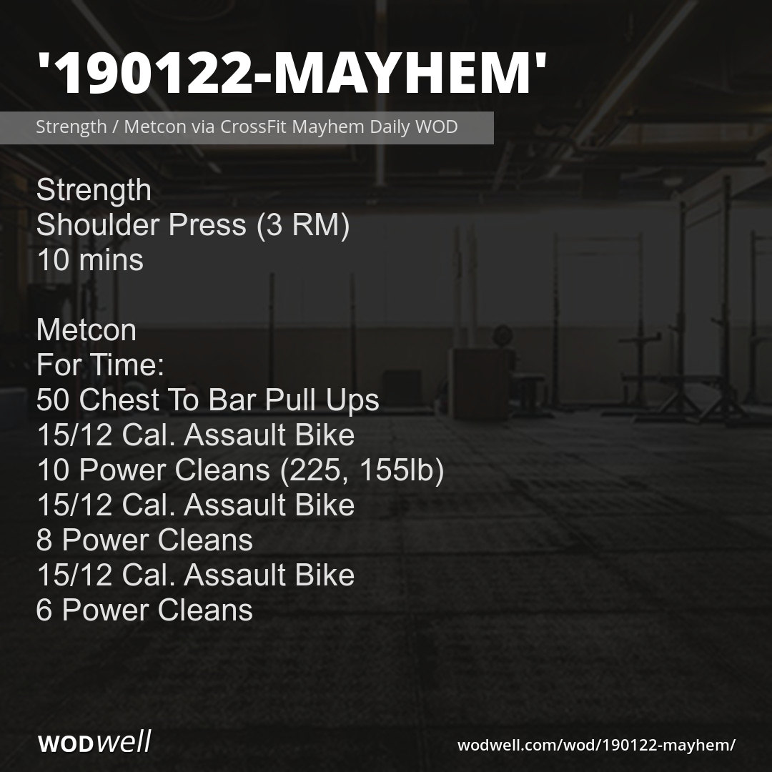 Crossfit mayhem daily outlet workout