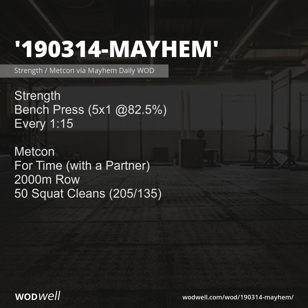 190314 Mayhem Wod