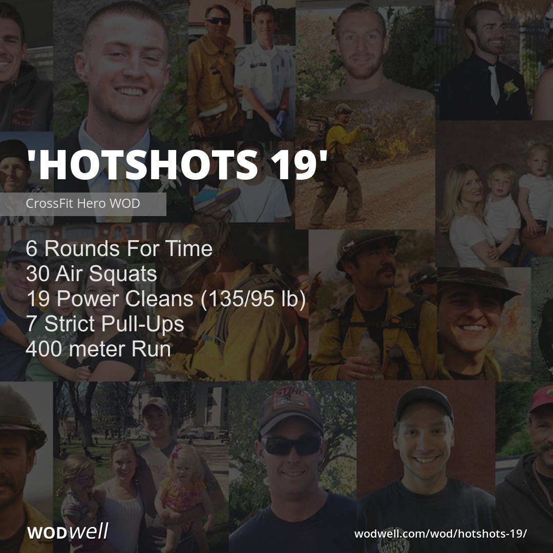 "Hotshots 19" Workout, CrossFit Hero WOD WODwell