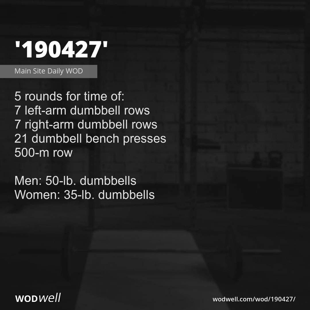 190427 Workout 190427 Workout