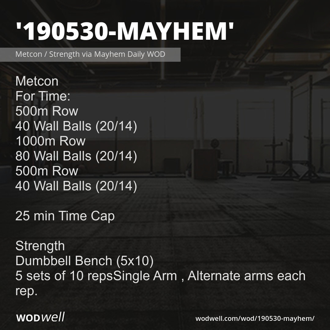 190530 Mayhem Wod
