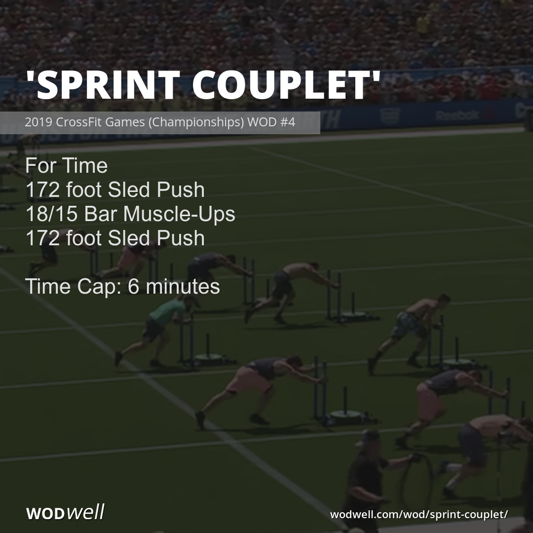 “Sprint Couplet” Workout, 2019 CrossFit Games (Championships) WOD #4