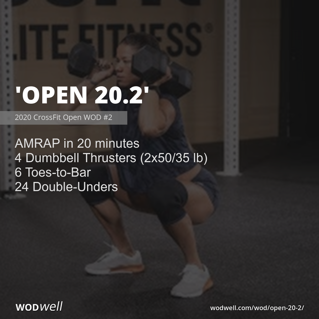 "Open 20.2" Workout, CrossFit WOD WODwell