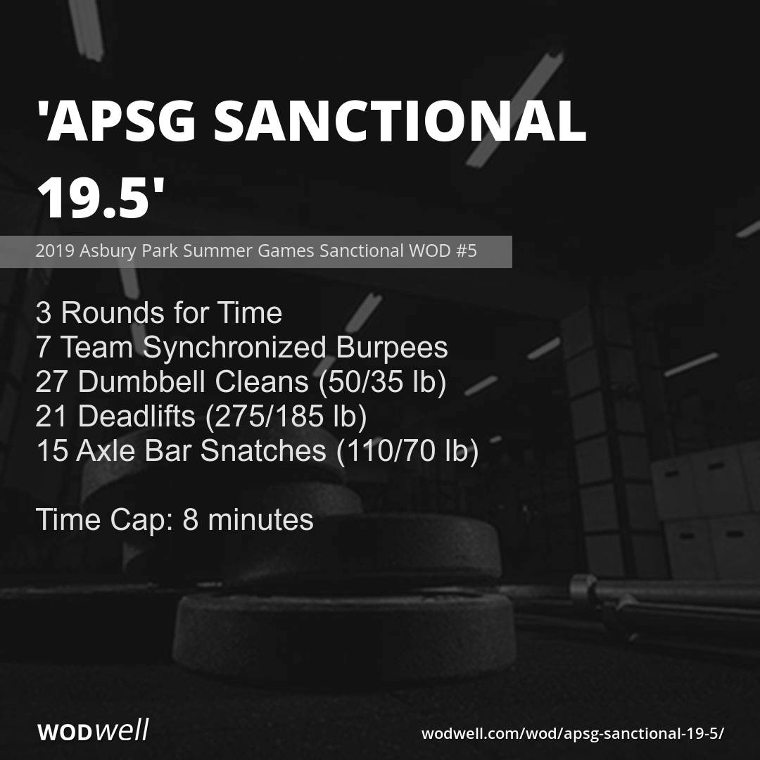 Apsg Sanctional 19 5 Workout Functional Fitness Wod Wodwell