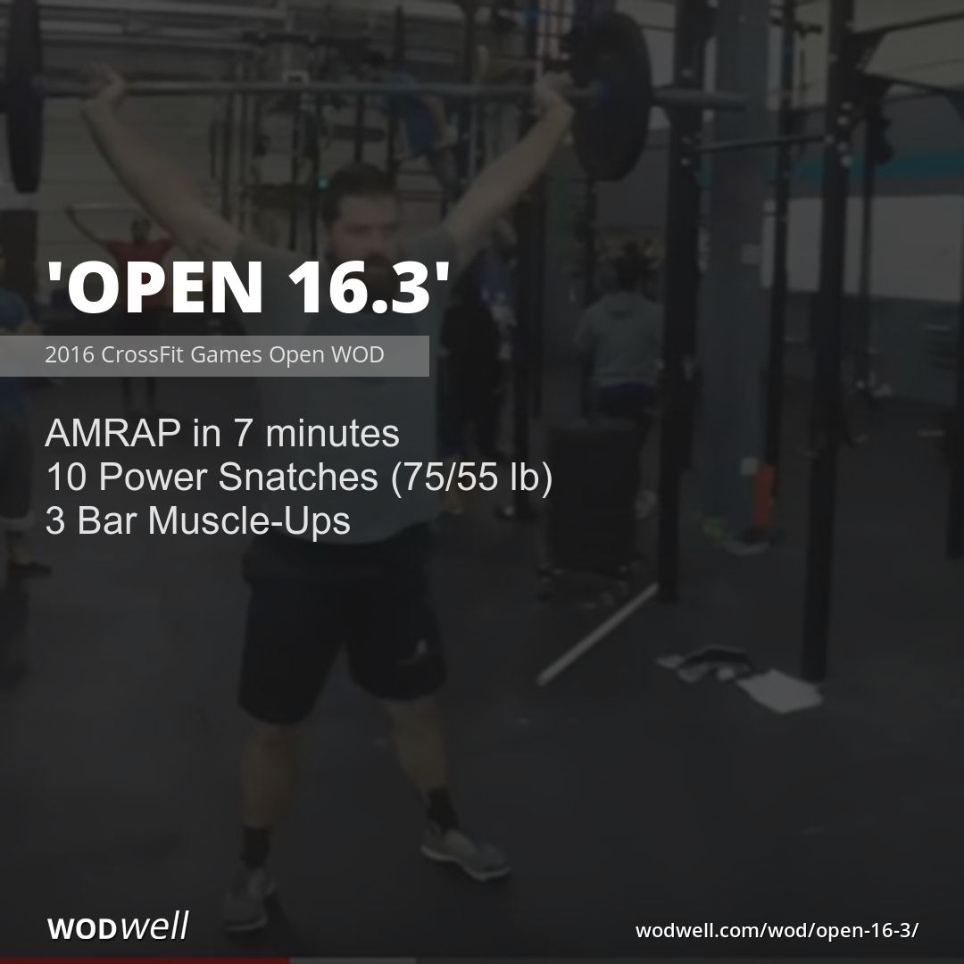 "Open 16.3" Workout, 2016 CrossFit Games Open WOD WODwell