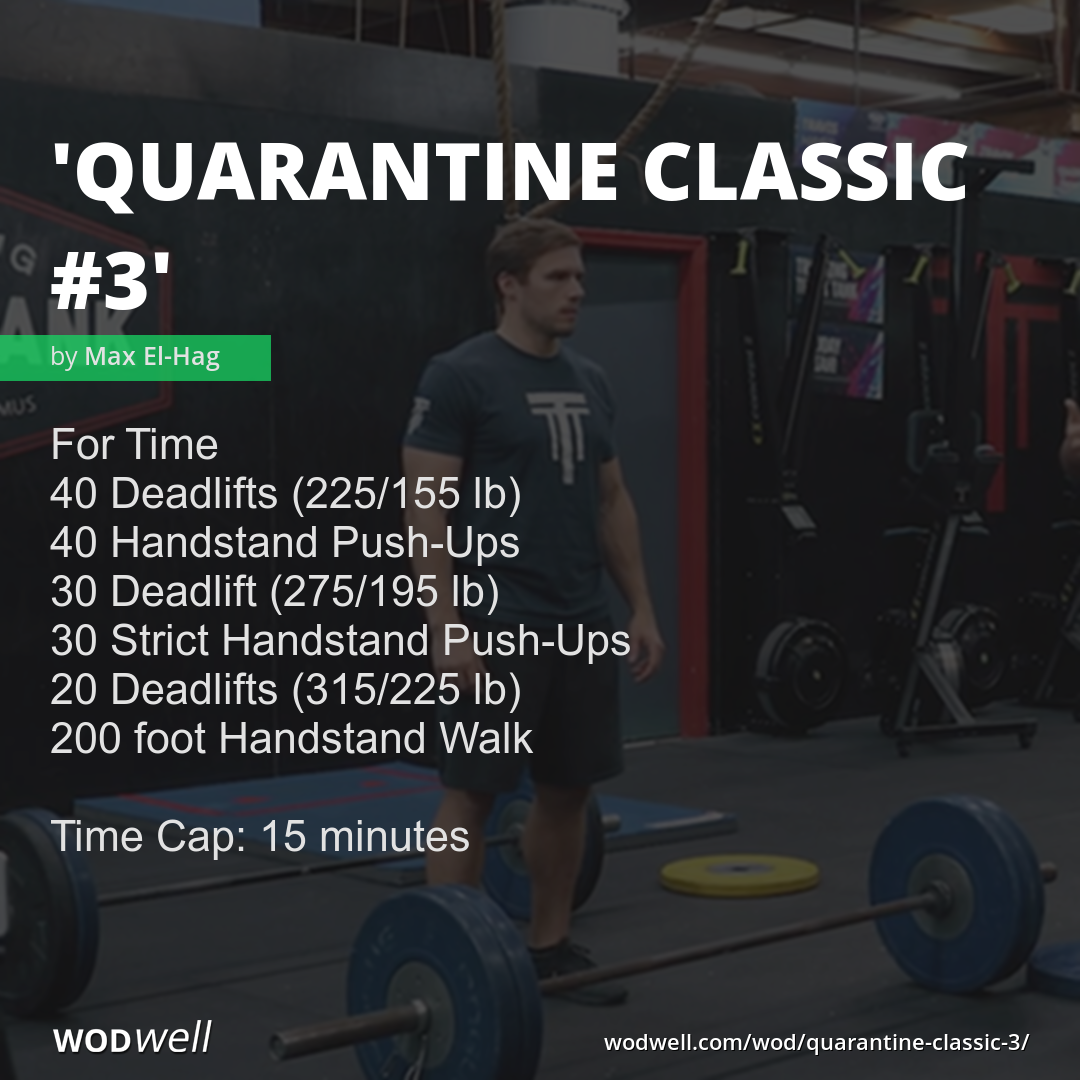 Quarantine wod crossfit 2025