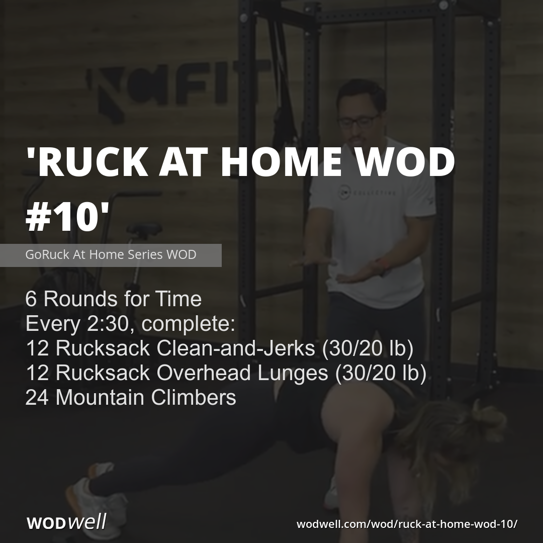 &quot;Ruck at Home WOD 10&quot; Workout, CrossFit WOD WODwell