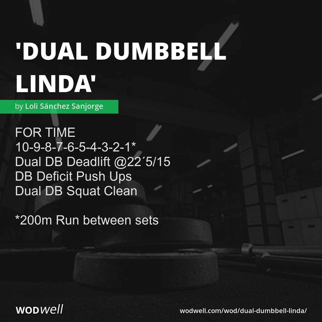 "DUAL DUMBBELL LINDA" Workout, Coach Creation WOD WODwell
