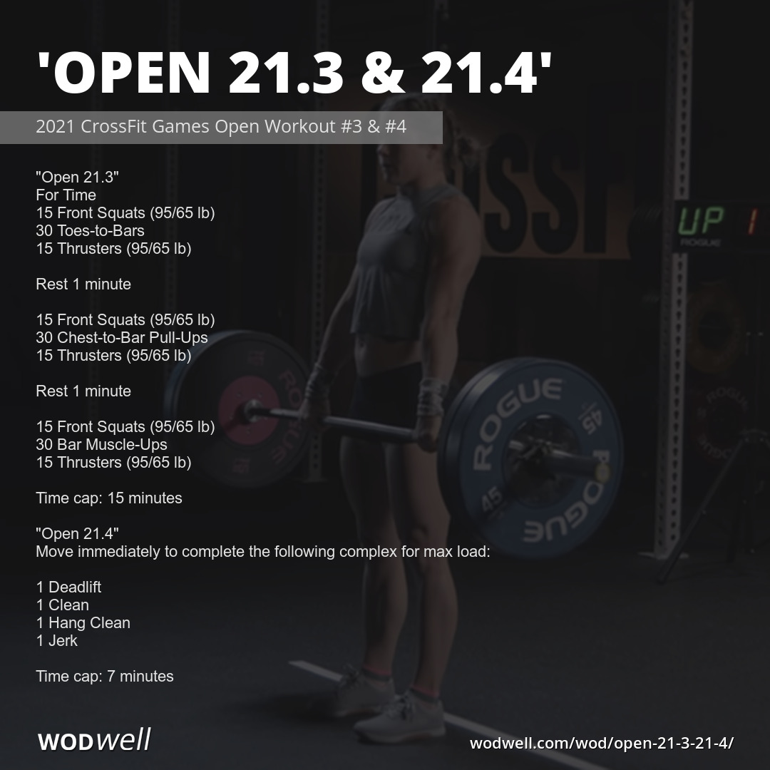 "Open 21.3 & 21.4" Workout, 2021 CrossFit Games Open Workout 3 & 4
