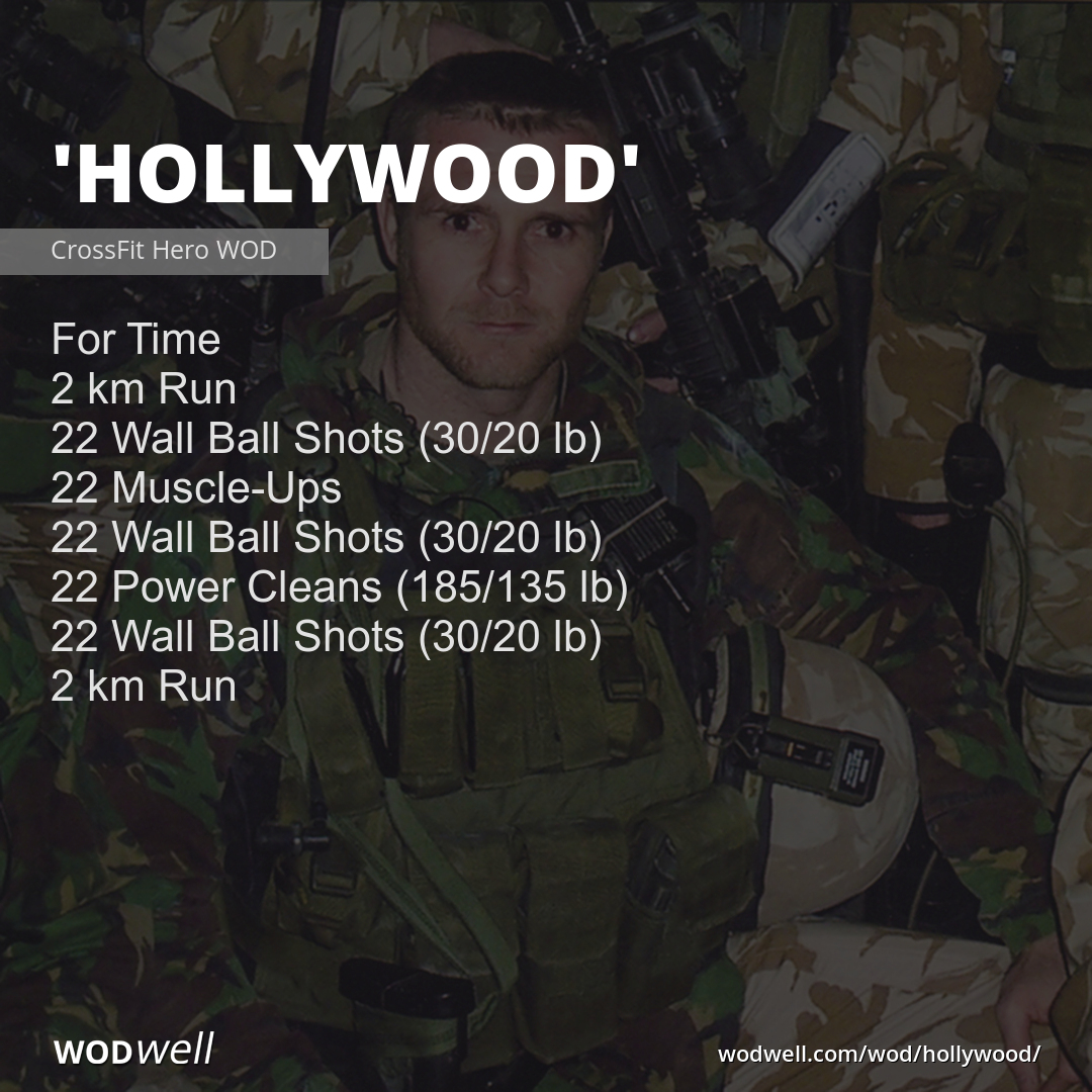 &ldquo;Hollywood&rdquo; Workout, CrossFit Hero WOD | WODwell
