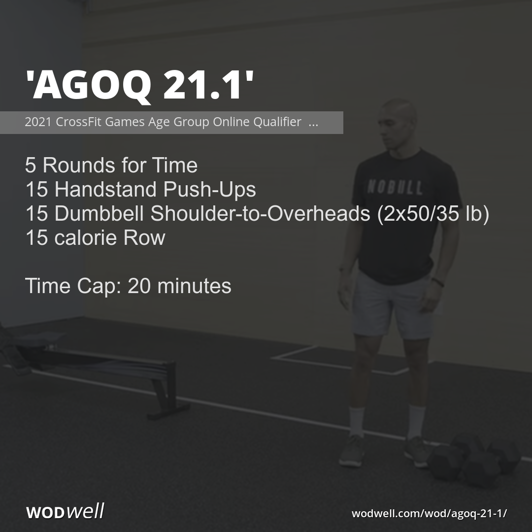 "AGOQ 21.1" Workout, 2021 CrossFit Games Age Group Online Qualifier WOD
