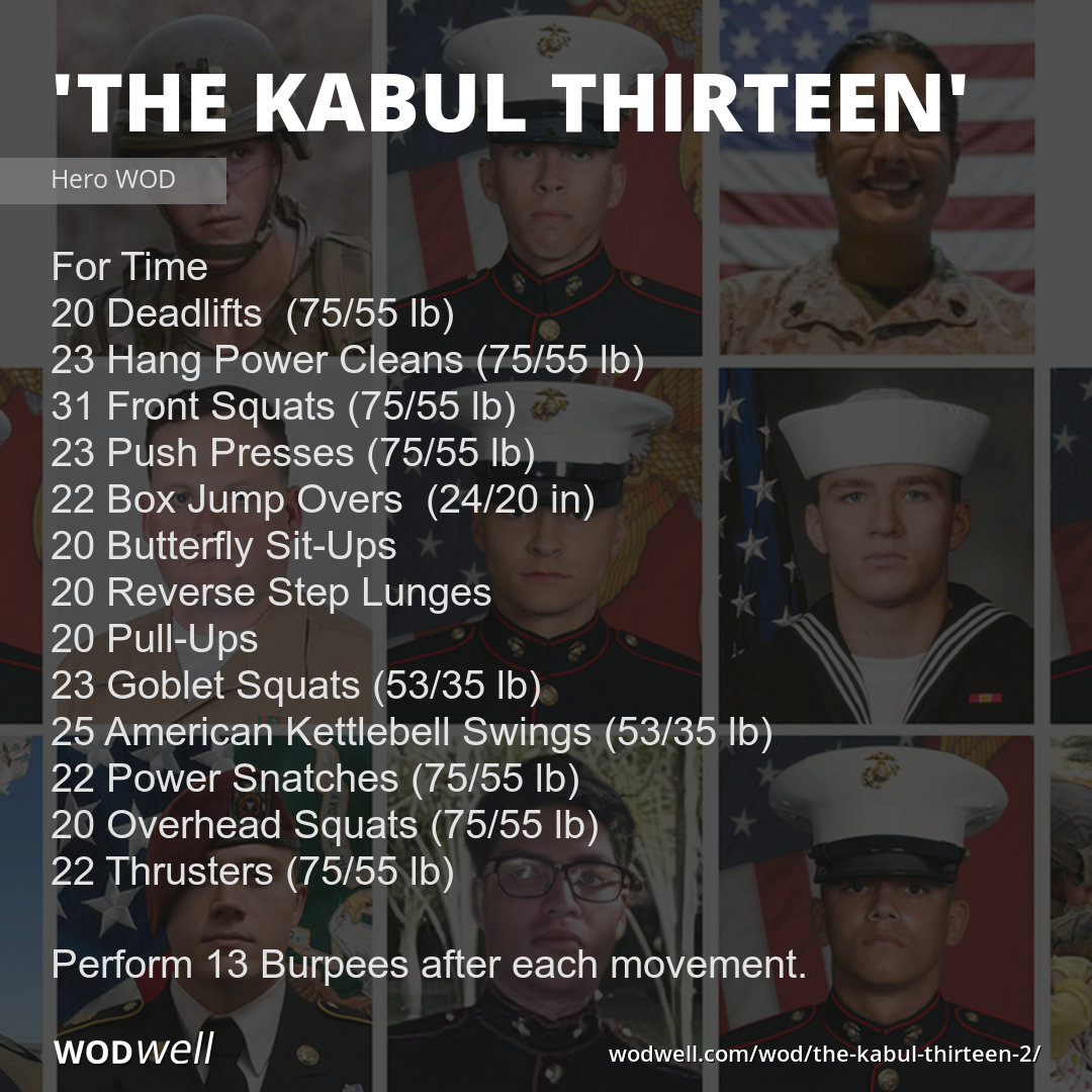 "The Kabul Thirteen" Workout, Hero WOD WODwell