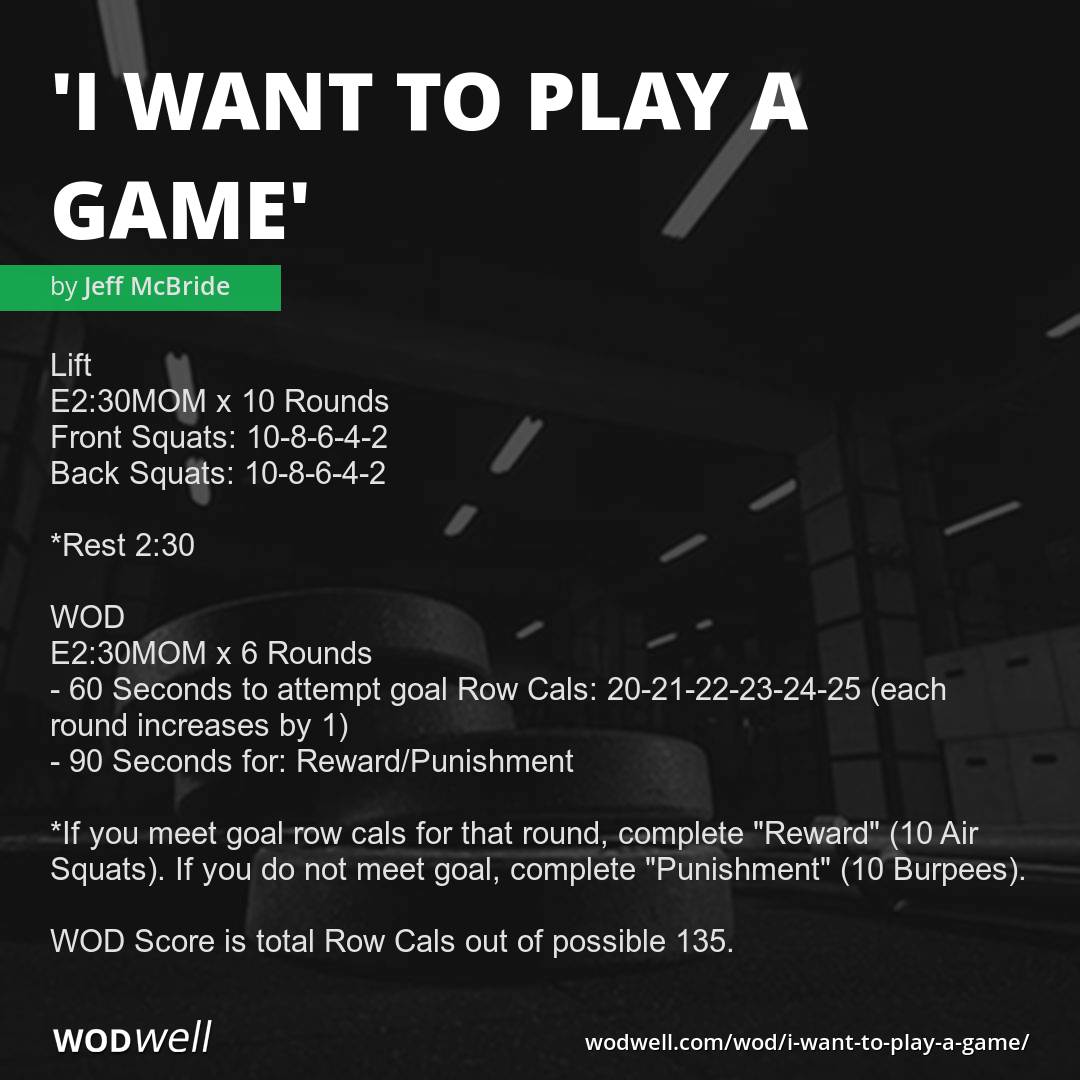 I Want To Play A Game” WOD