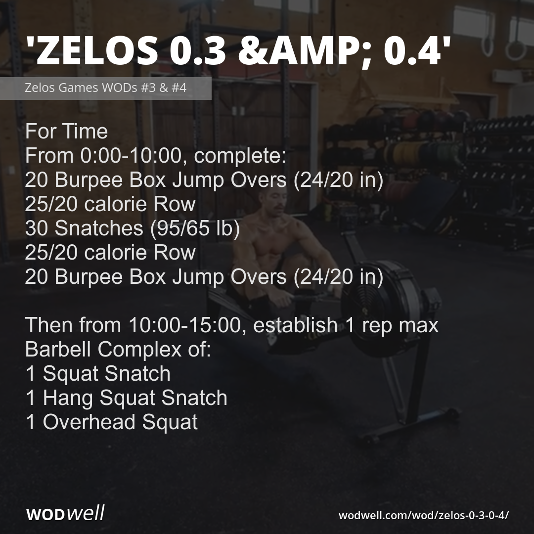 "Zelos 0.3 & 0.4" Workout, Zelos Games WODs #3 & #4 | WODwell