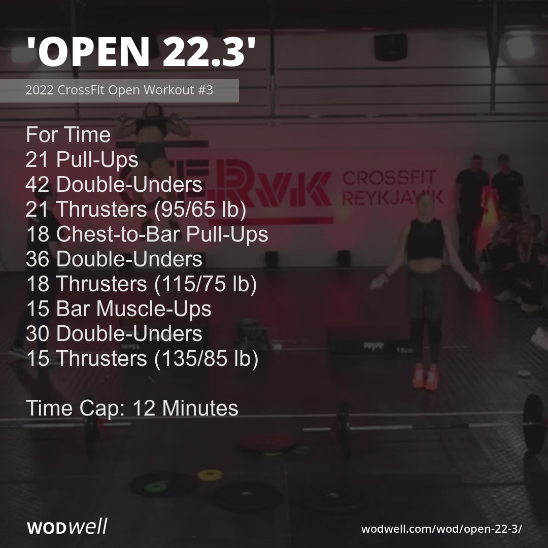 "Open 22.3" Workout, 2025 CrossFit Open Workout 3 WODwell