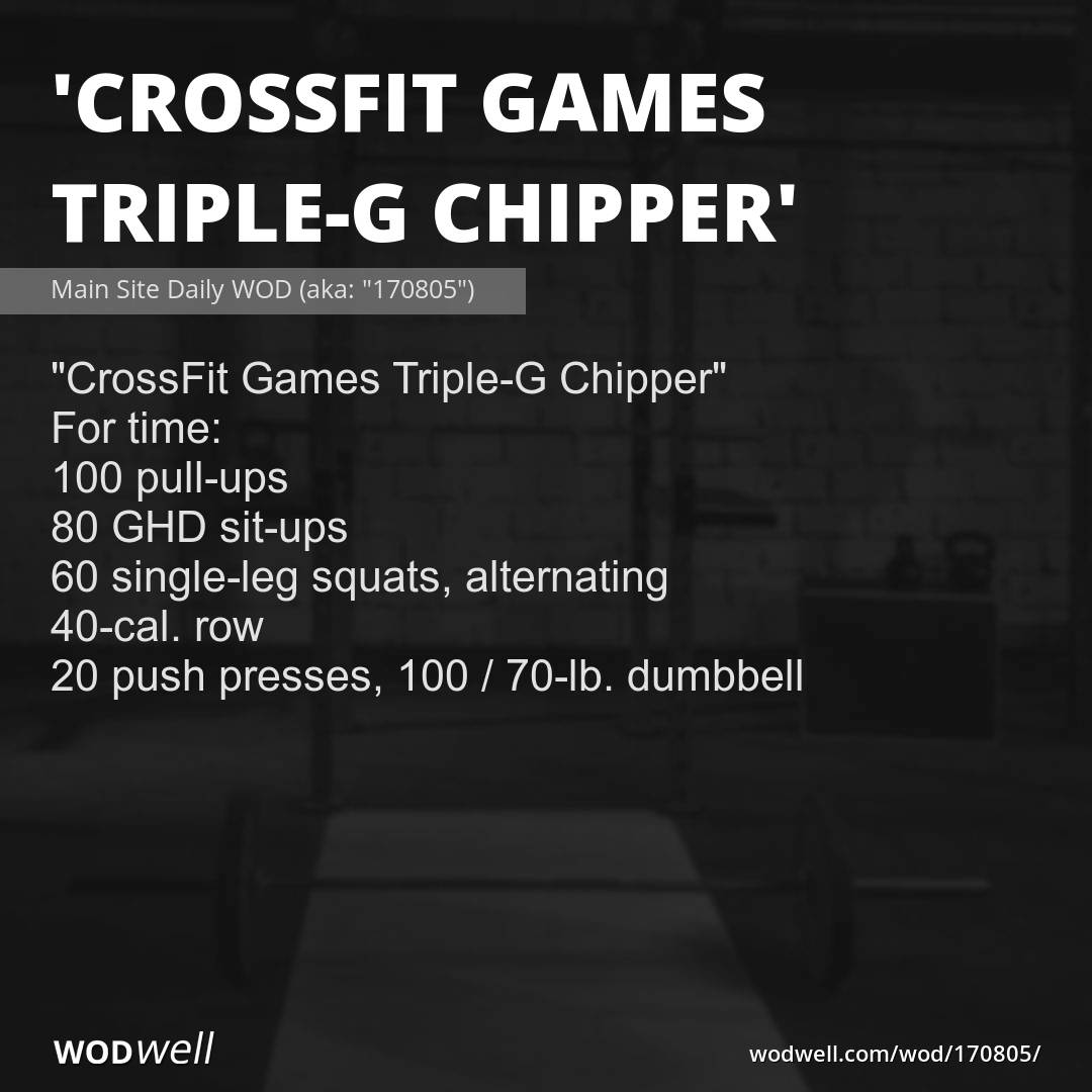 Chipper rowing 2024 workout