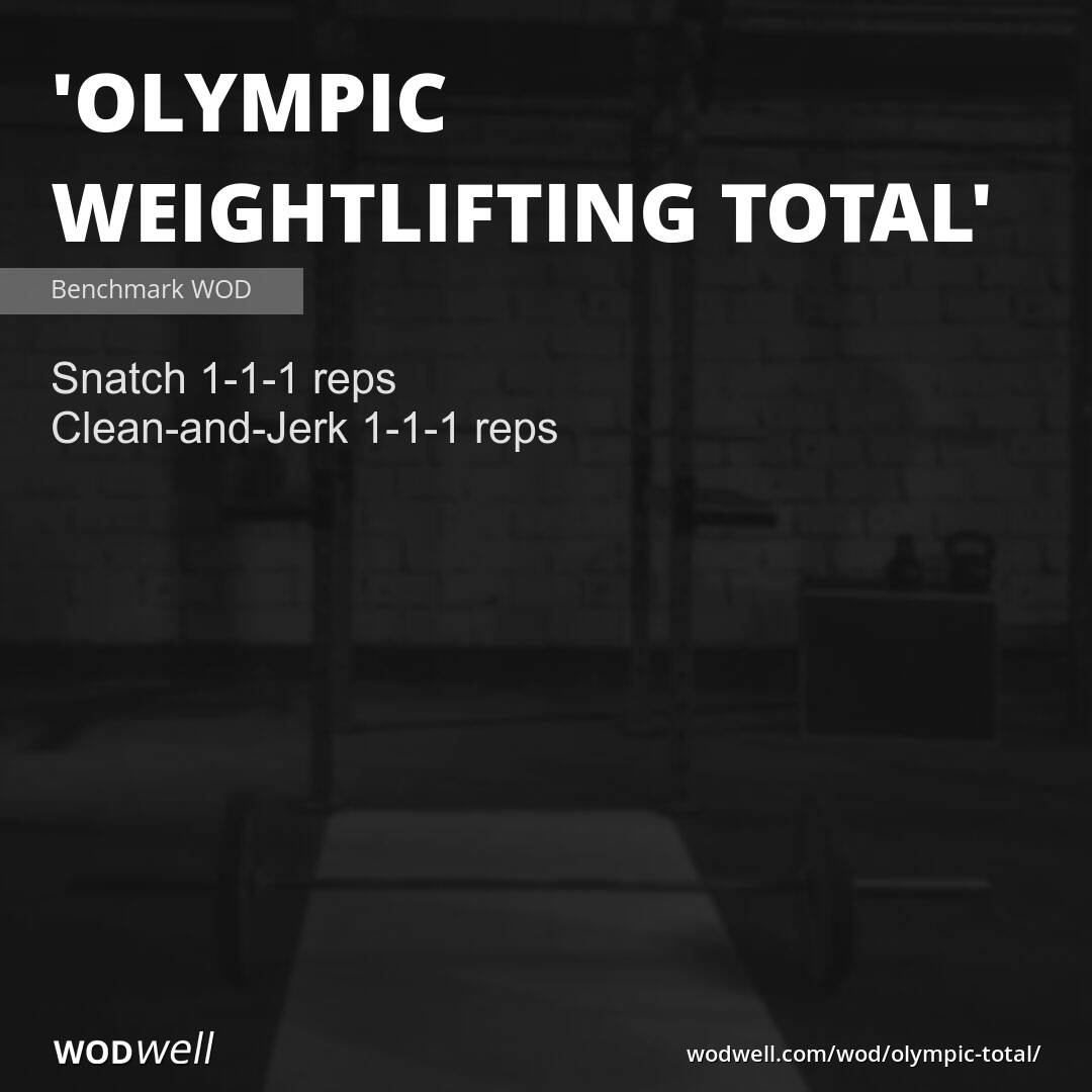 "Olympic Weightlifting Total" Workout, Benchmark WOD WODwell