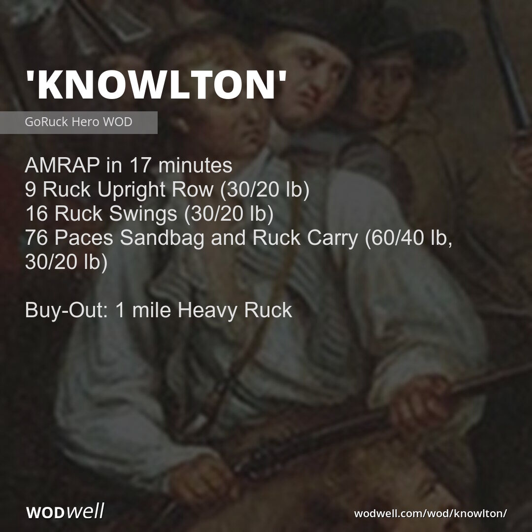 "Knowlton" Workout, GoRuck Hero WOD WODwell