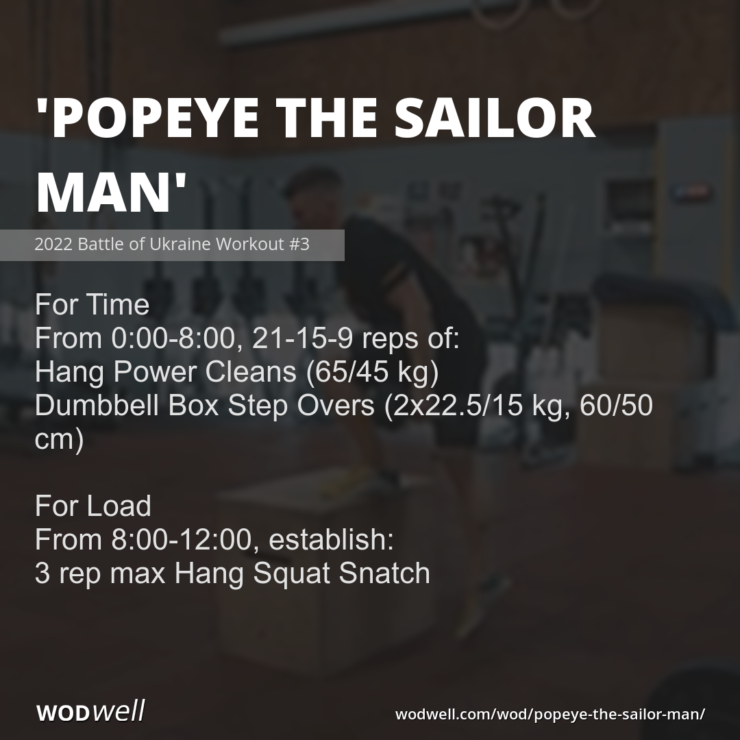 "Popeye the Sailor Man" Workout, 2022 Battle of Ukraine Workout 3