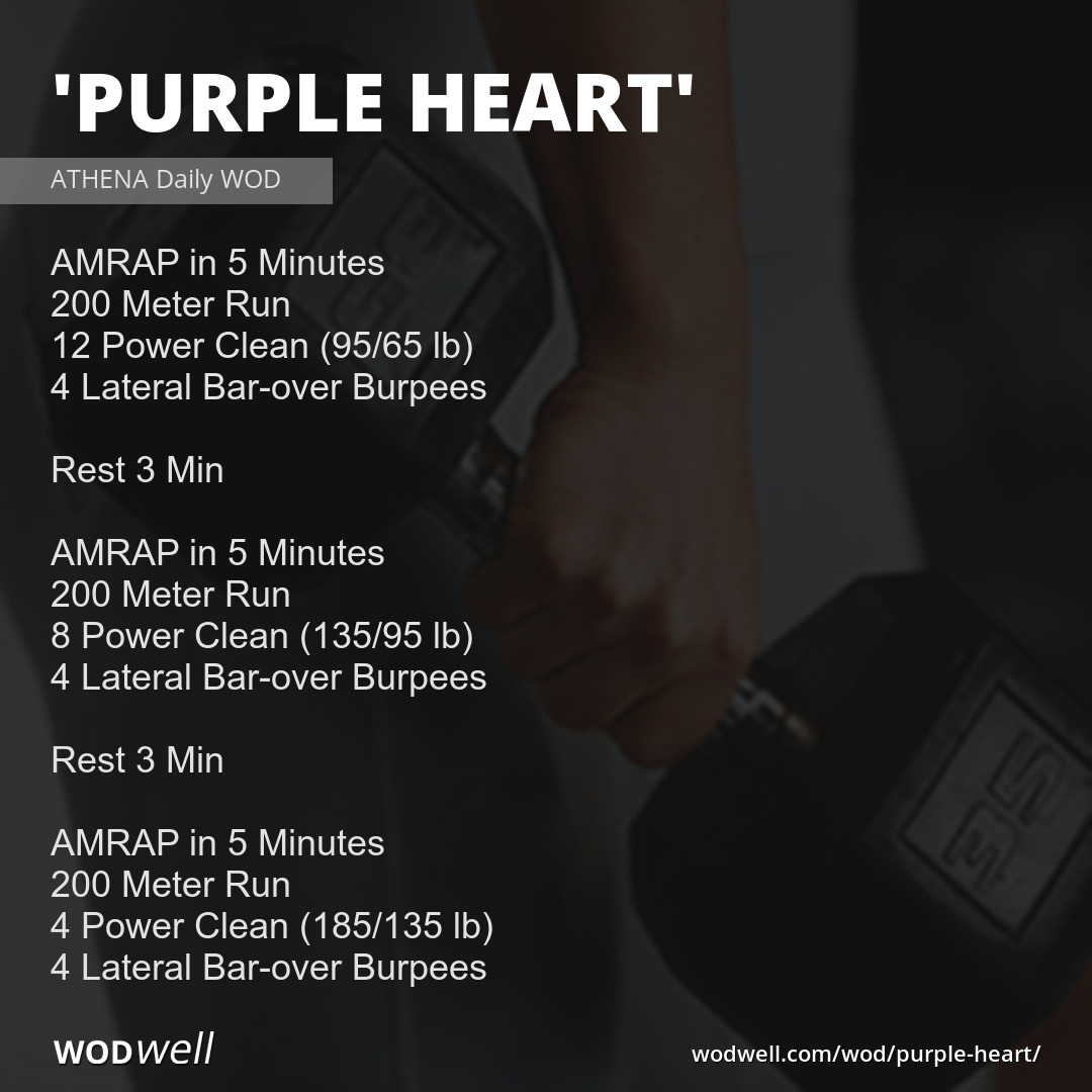 "PURPLE HEART" Workout, ATHENA Daily WOD | WODwell