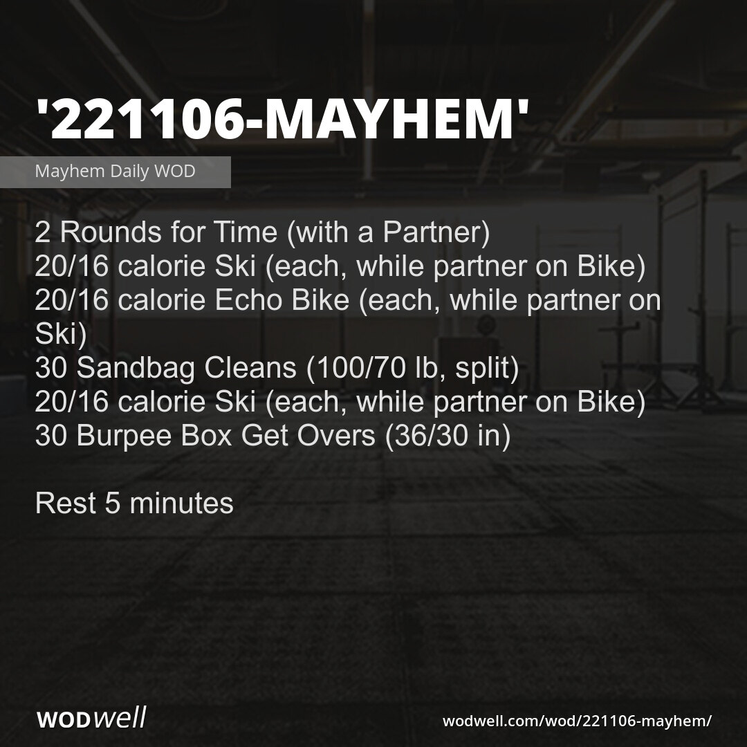 221106 Mayhem Workout Mayhem Daily WOD WODwell 221106 mayhem workout mayhem daily wod wodwell