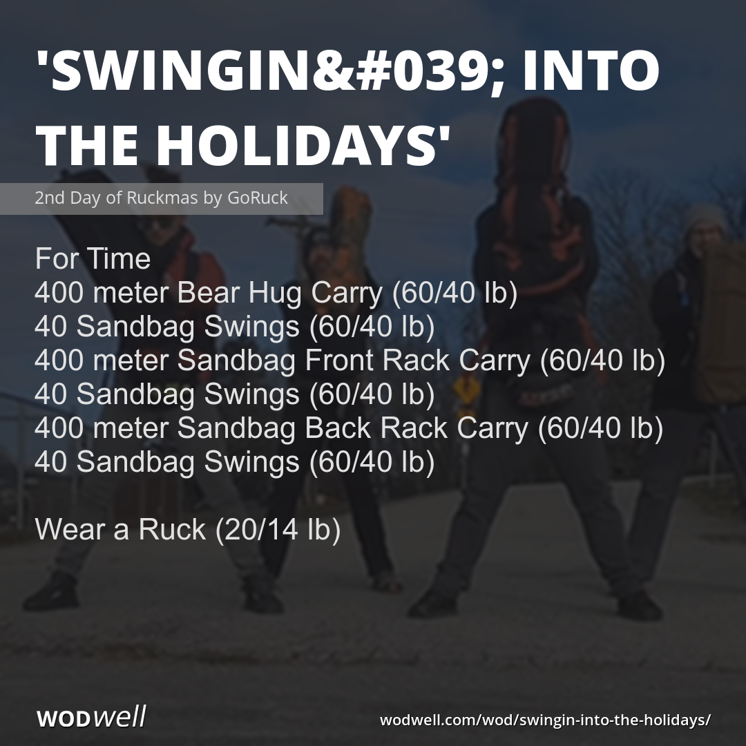 Swingin Into the Holidays WOD