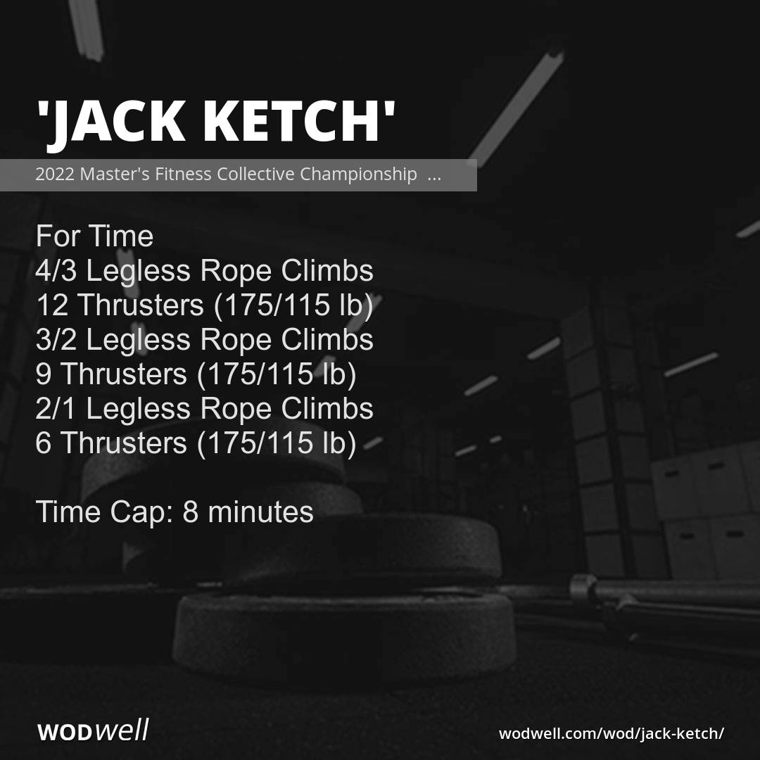 "Jack Ketch" Workout, 2022 Master's Fitness Collective Championship WOD