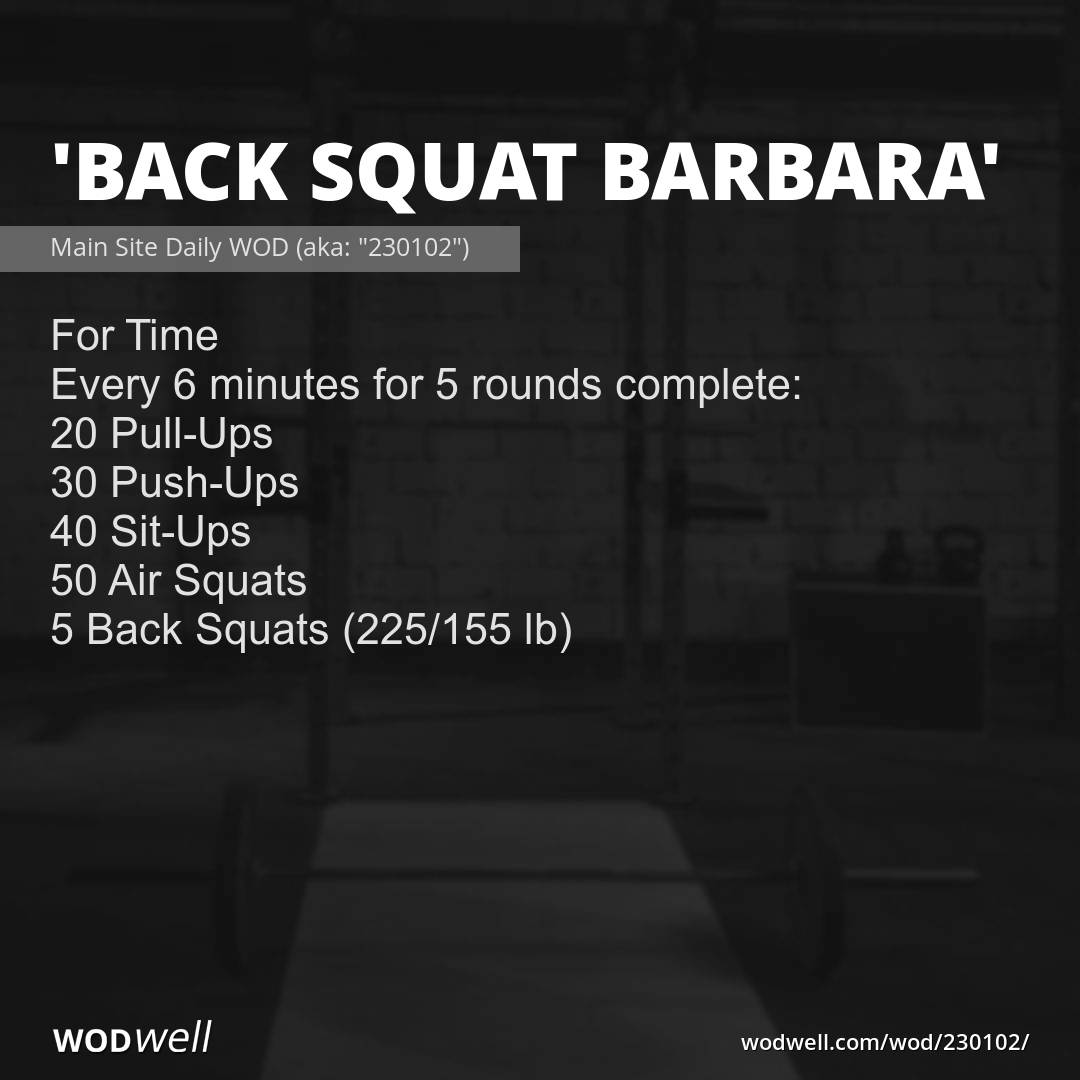 Back squat online wods