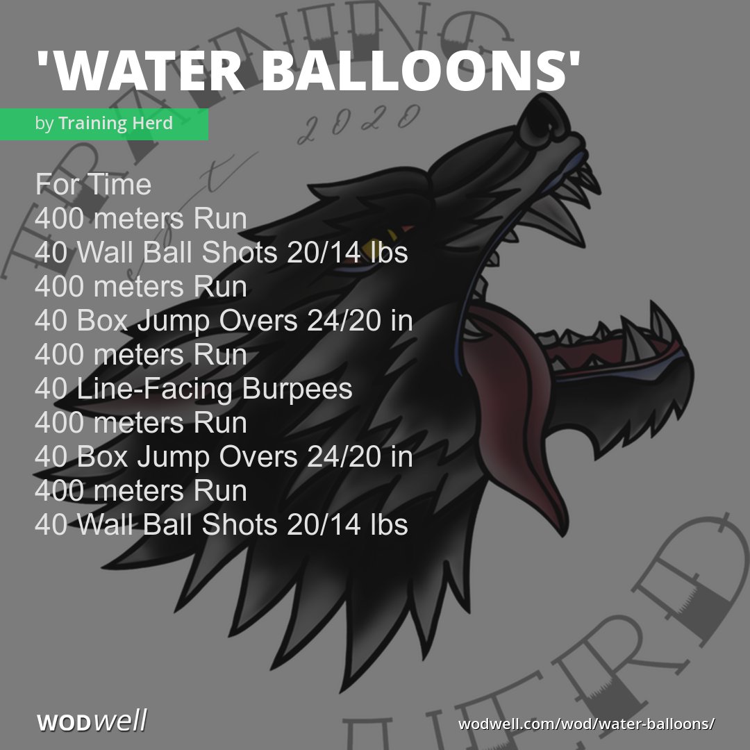 "Water Balloons" Workout, Coach Creation WOD WODwell