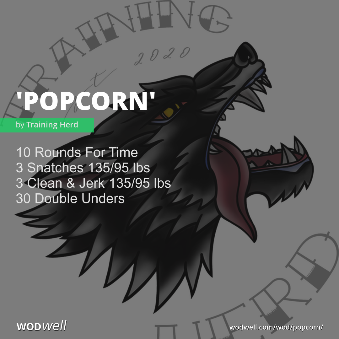 Popcorn Workout Coach Creation WOD WODwell popcorn workout coach creation wod wodwell