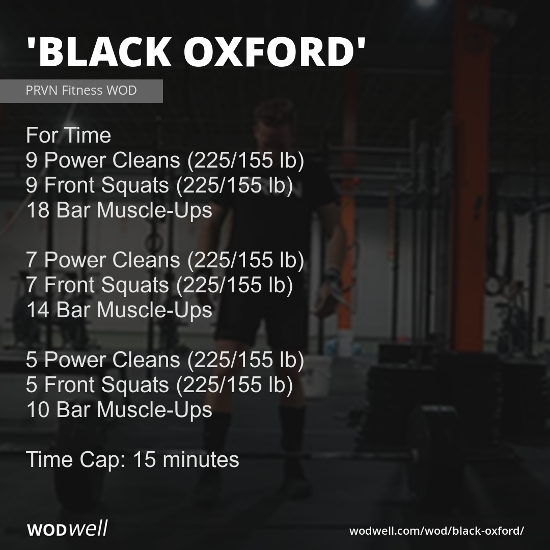 Black Oxford" Workout, PRVN Fitness WOD | WODwell