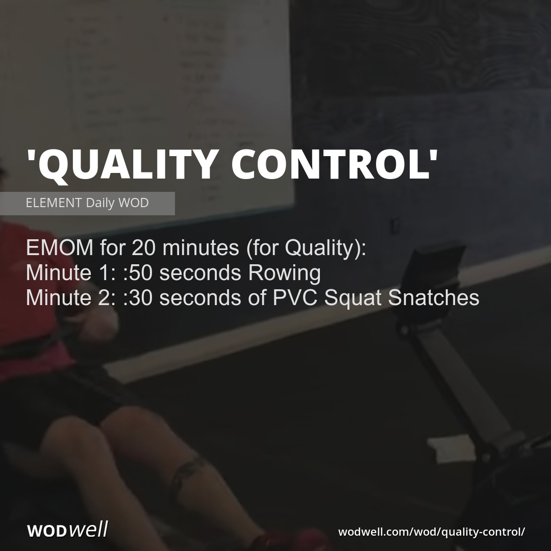 "Quality Control" Workout, ELEMENT Daily WOD | WODwell