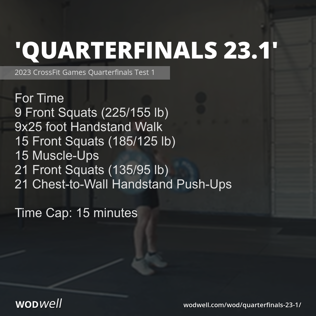 "Quarterfinals 23.1" Workout, 2023 CrossFit Games Quarterfinals Test 1