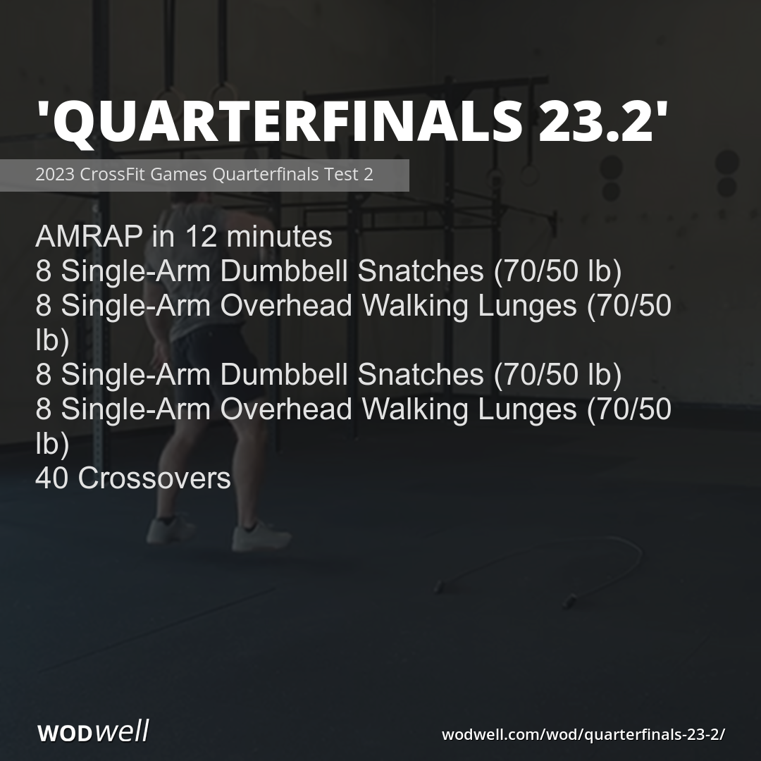 "Quarterfinals 23.2" Workout, 2023 CrossFit Games Quarterfinals Test 2